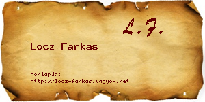 Locz Farkas névjegykártya